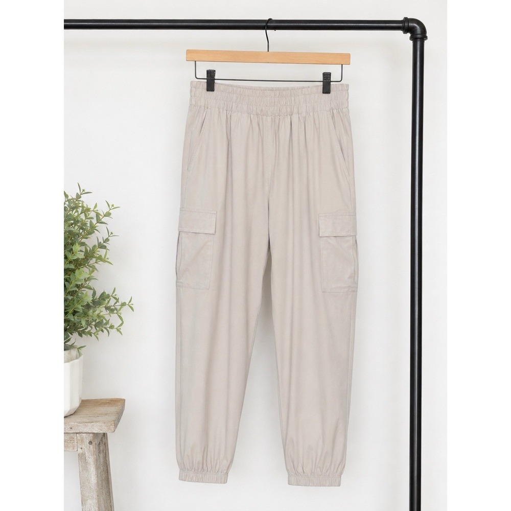 Vuori Villa Cargo Jogger XS High Rise Utility Pants Cream Lightweight Travel - Picture 1 of 9